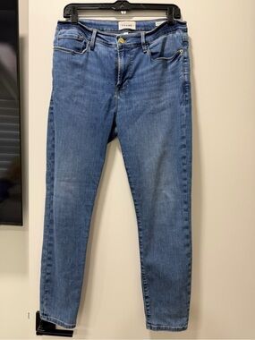 FRAME Le Skinny de Jeanne Crop Jeans Size 32 Medium Wash Skinny Denim